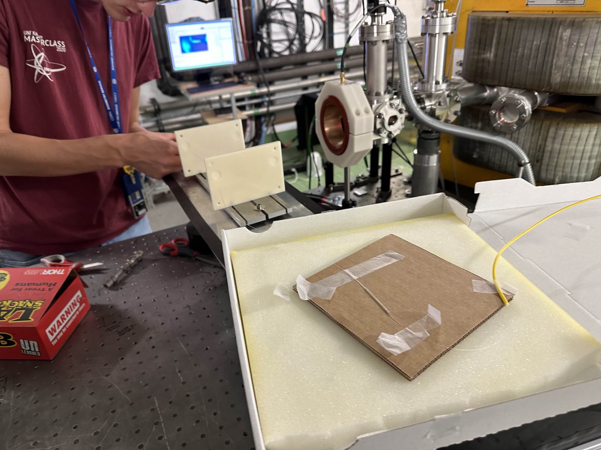 The hollow core fibre test stand